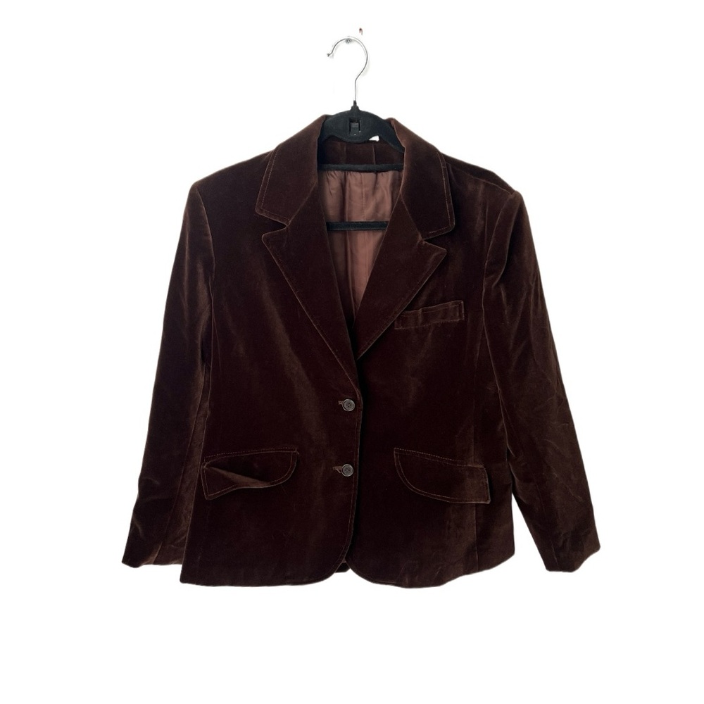 Roos atkins brown velvet blazer